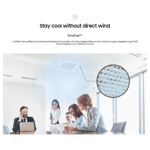 Samsung AC Cassette Inverter 4 Way Wind-Free 3 PK - Hitam - AC071FE4DKF/EA | AC071 FE4DKF